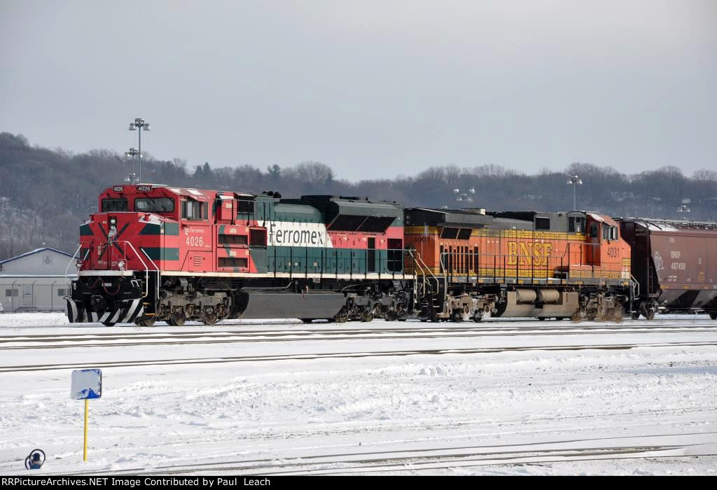 Tied down grain train